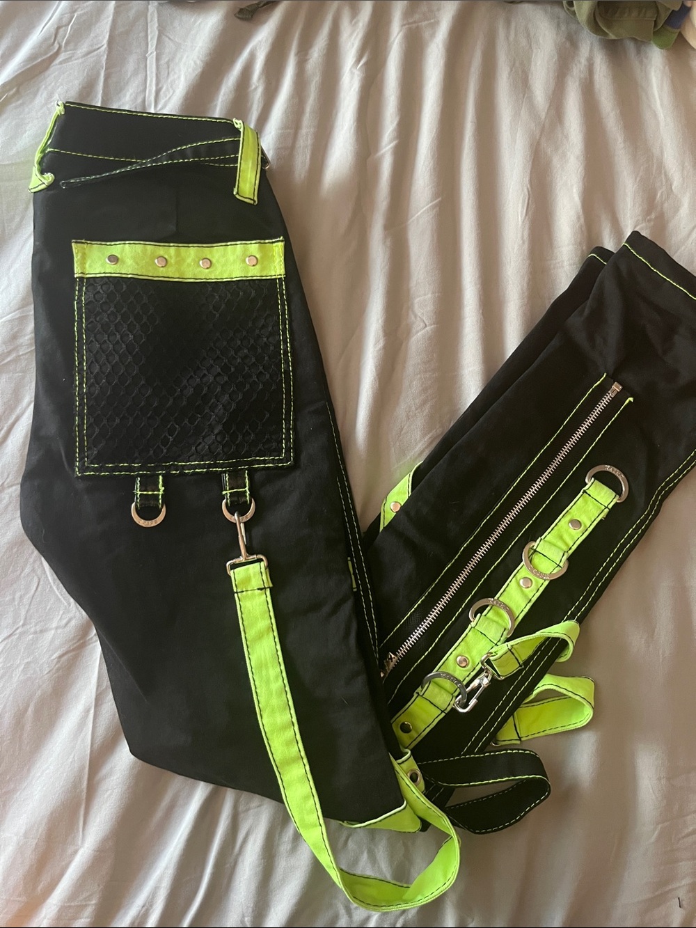 Tripp NYC Crash Neon Strap Skinny Pant